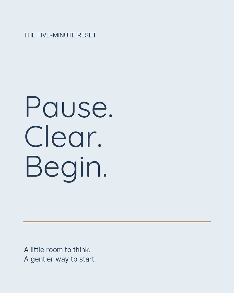 Preview for The Five-minute Reset Portrait Post Template
