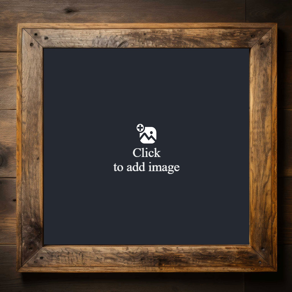 A wooden frame with a blackboard inside