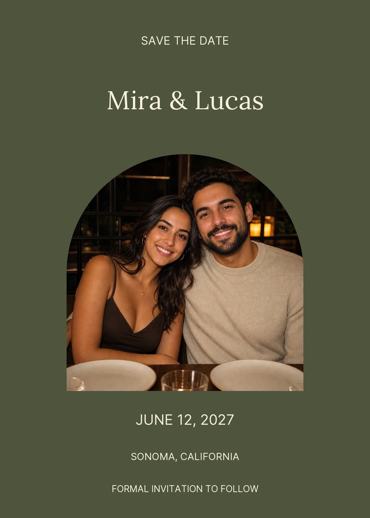 Preview for Olive Grove Promise Save The Date Template