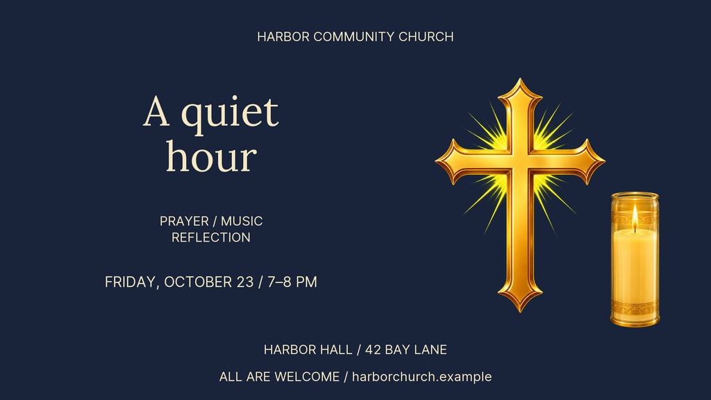Preview for A Quiet Hour Landscape Graphic Template