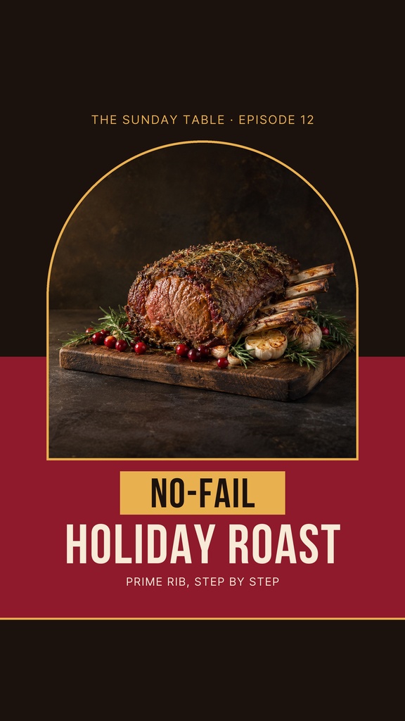 Preview for The No-fail Holiday Roast Static Reel Cover Template