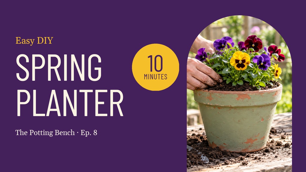 Preview for Easy Spring Planter In 10 Minutes Video Series Title Card Template