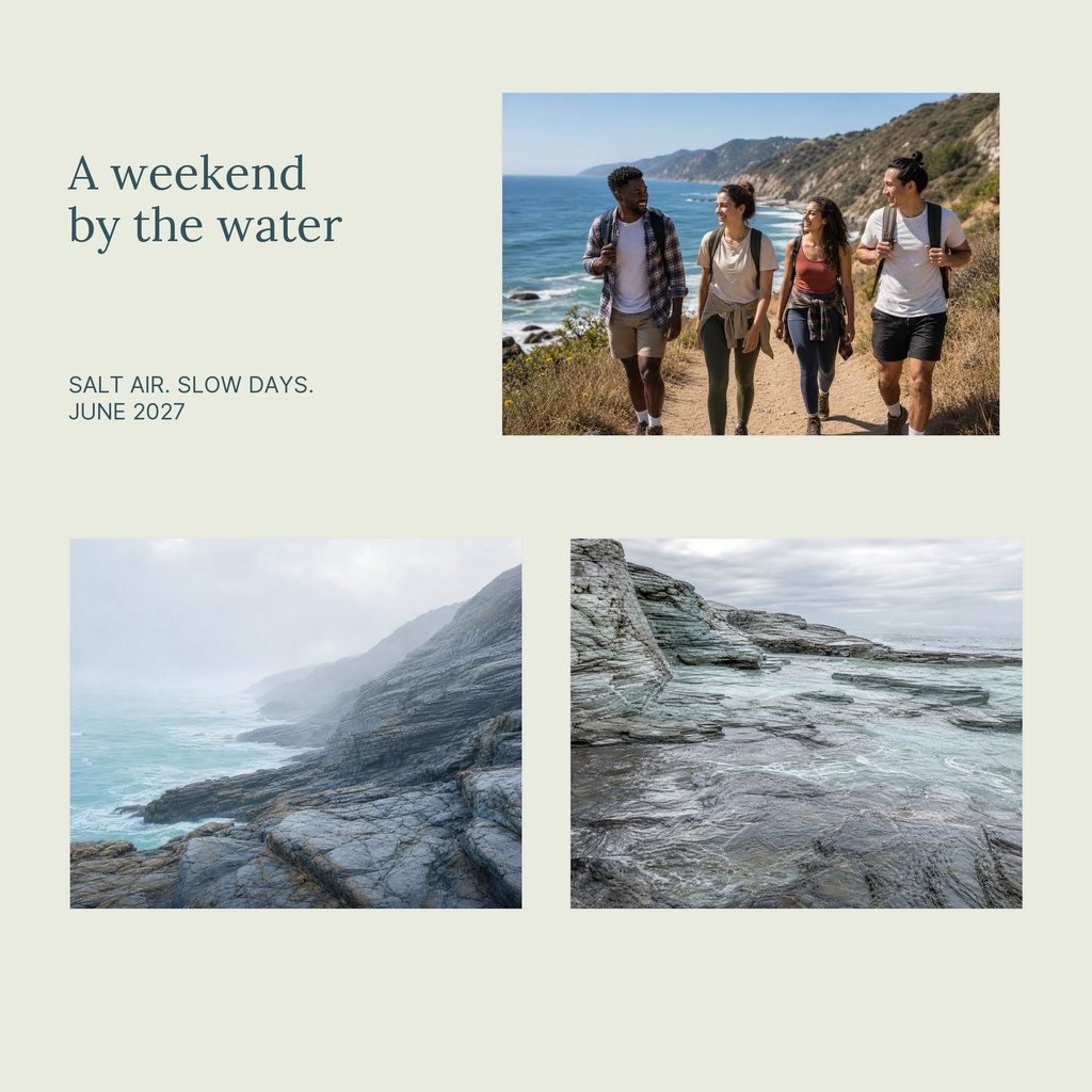 Preview for A Weekend By The Water Square Collage Template
