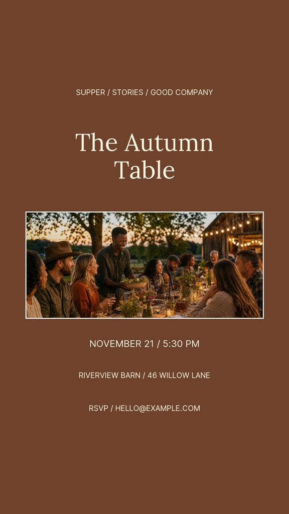 Preview for The Autumn Table Story Opener Template