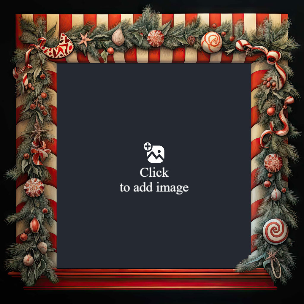 Family of four in a Christmas photo