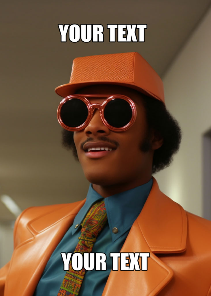 Man in orange suit and sunglasses