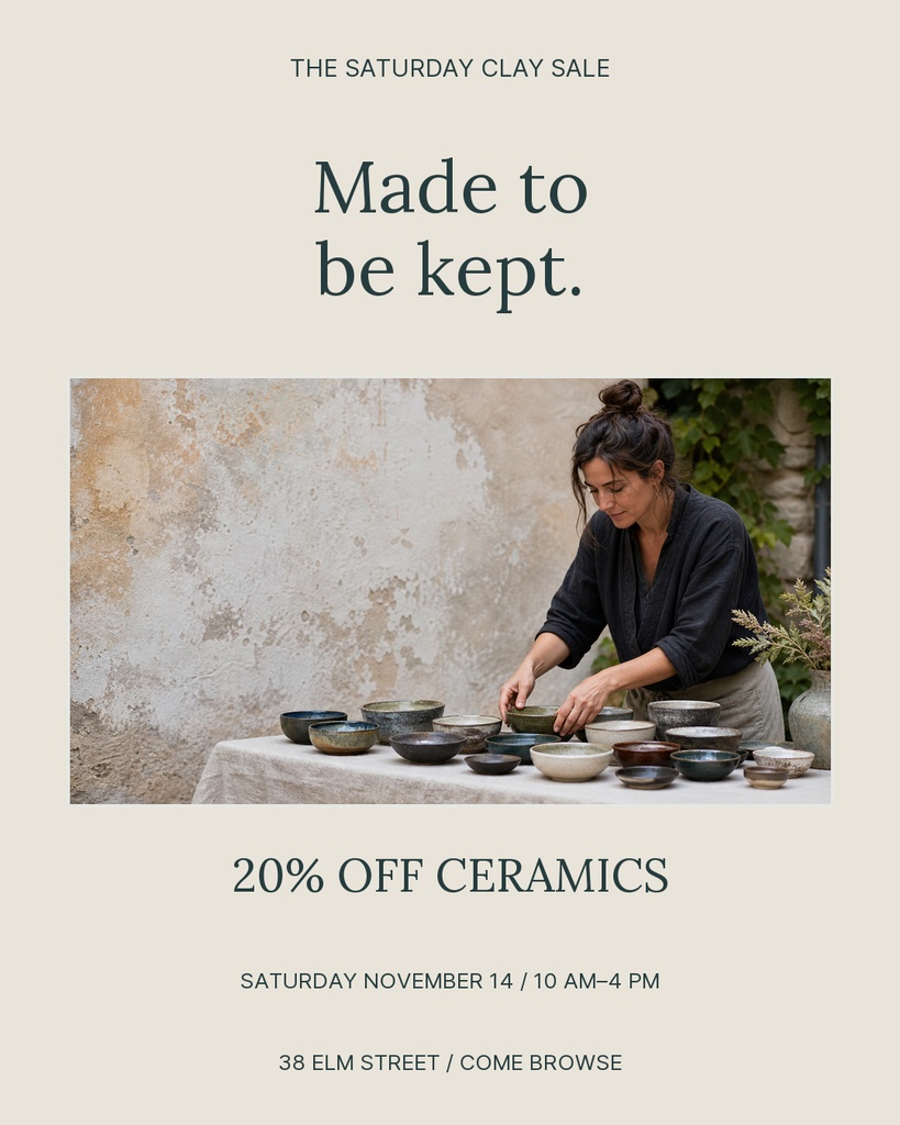 Preview for The Saturday Clay Sale Portrait Post Template