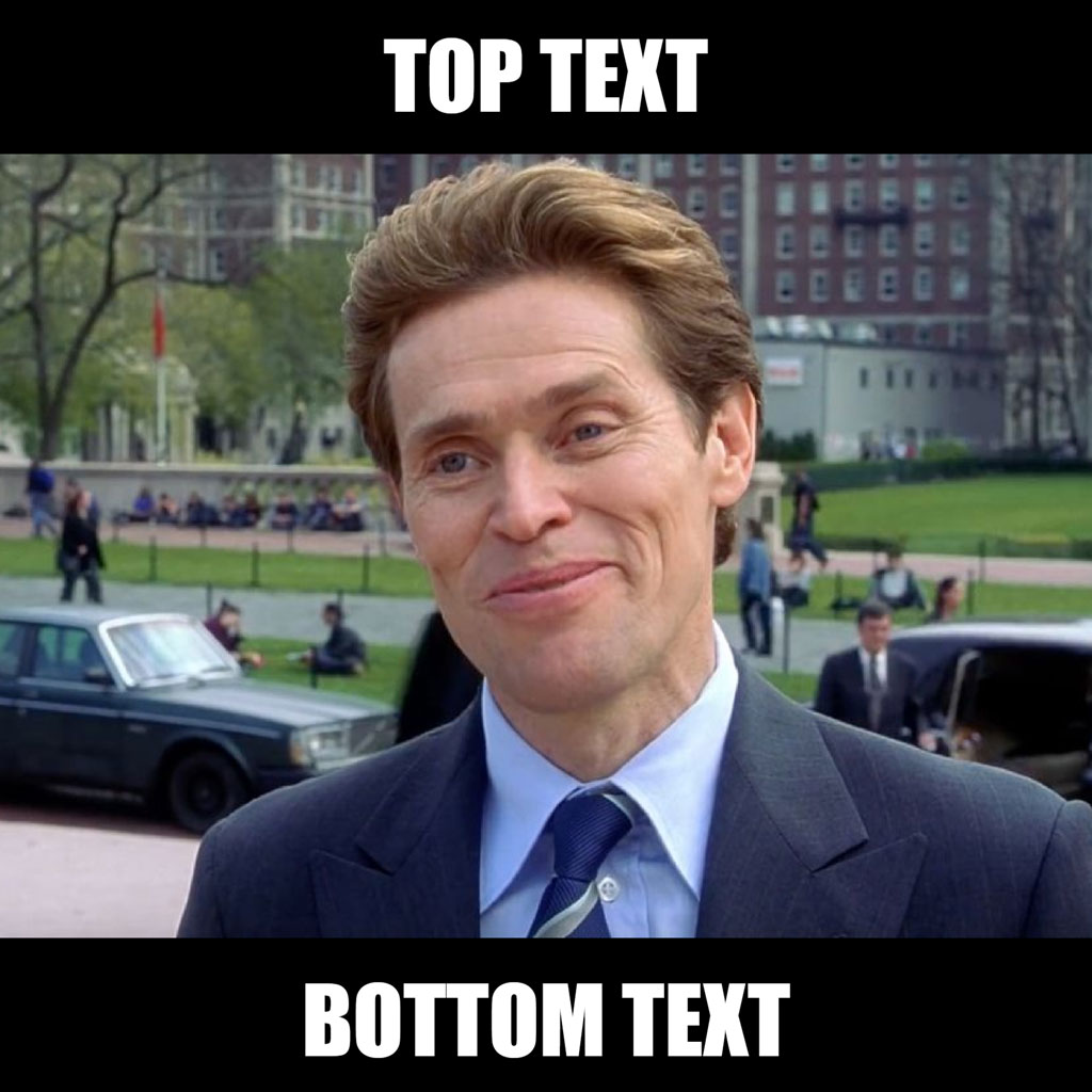 Man in a suit with a surprised expression, standing in front of a city street with cars and people.