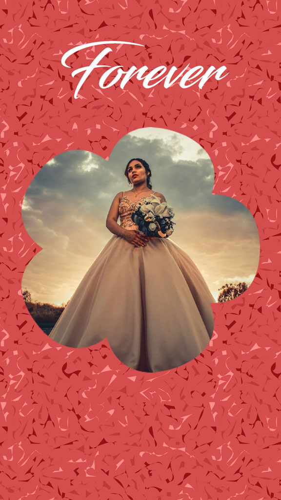 Bride in a beige wedding dress holding a bouquet of flowers