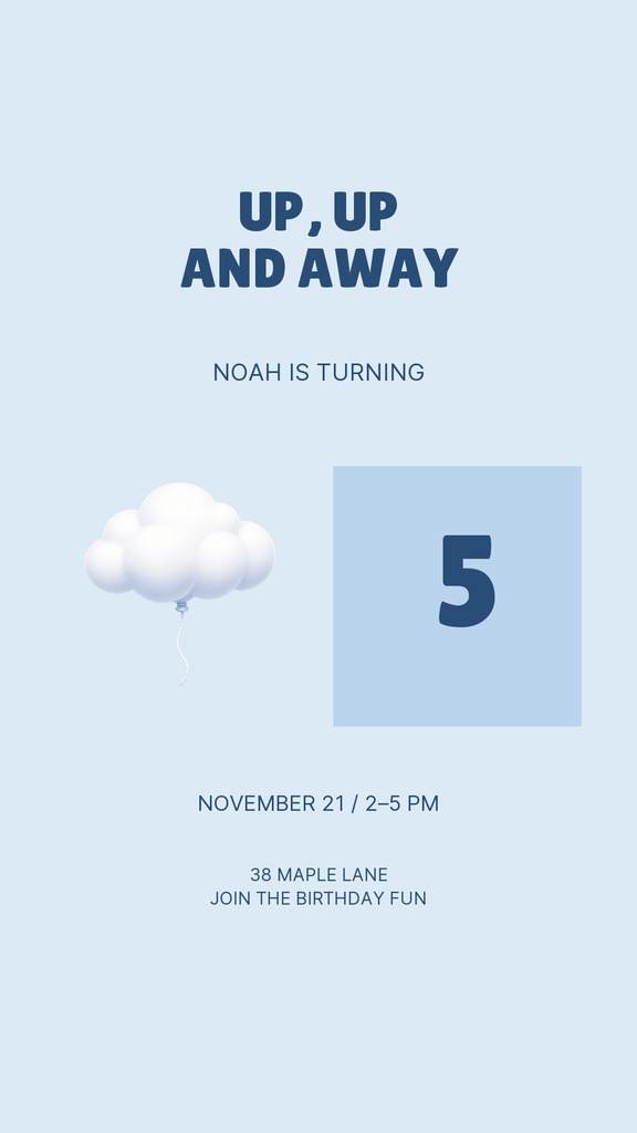 Preview for Five And Flying Story Opener Template