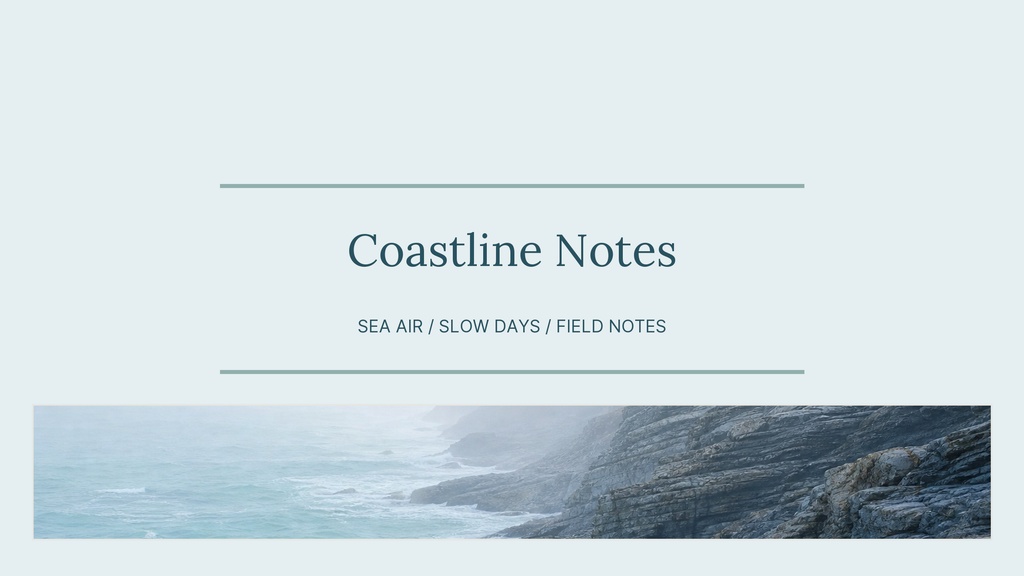 Preview for Coastline Notes Youtube Banner Template