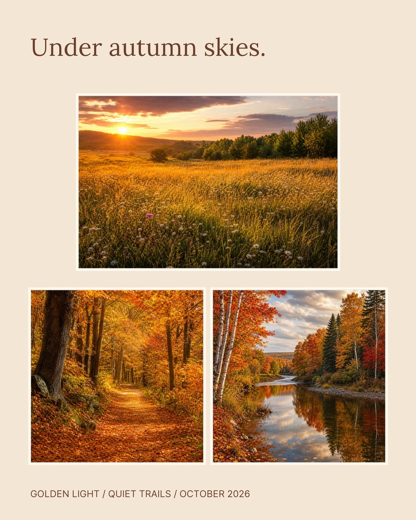 Preview for Under Autumn Skies Memory Page Template