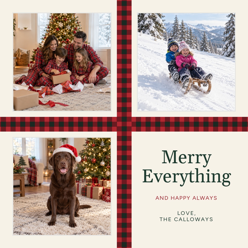 Preview for Merry Everything Square Post Template