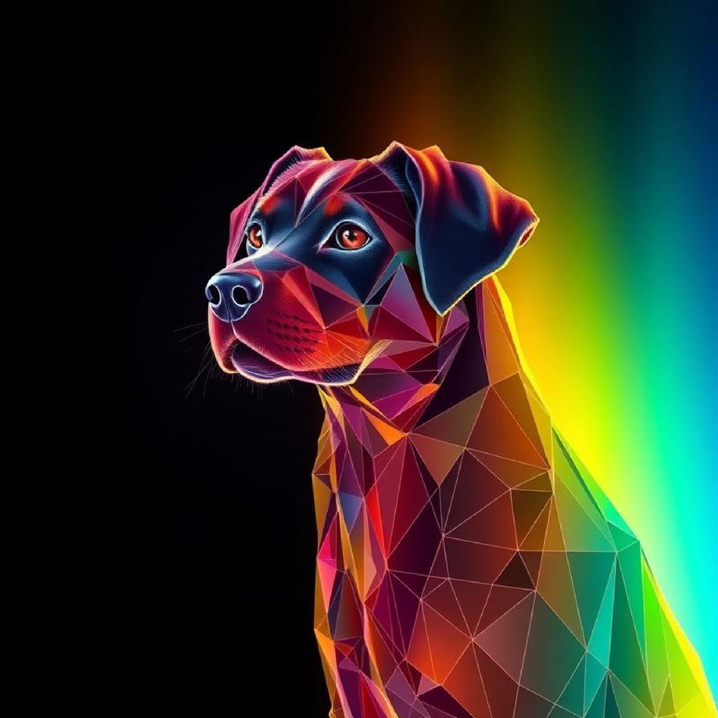 Woman surrounded by neon lights and digital connections