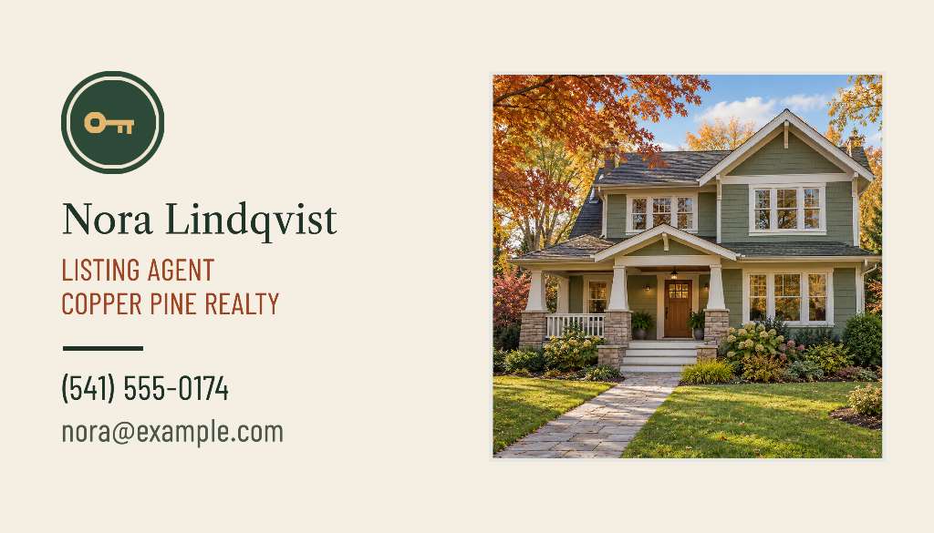 Preview for Just Sold On Juniper Court Agent Contact Card Template
