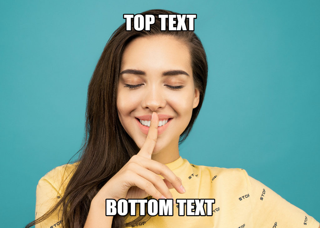 Woman with finger to lips against teal background