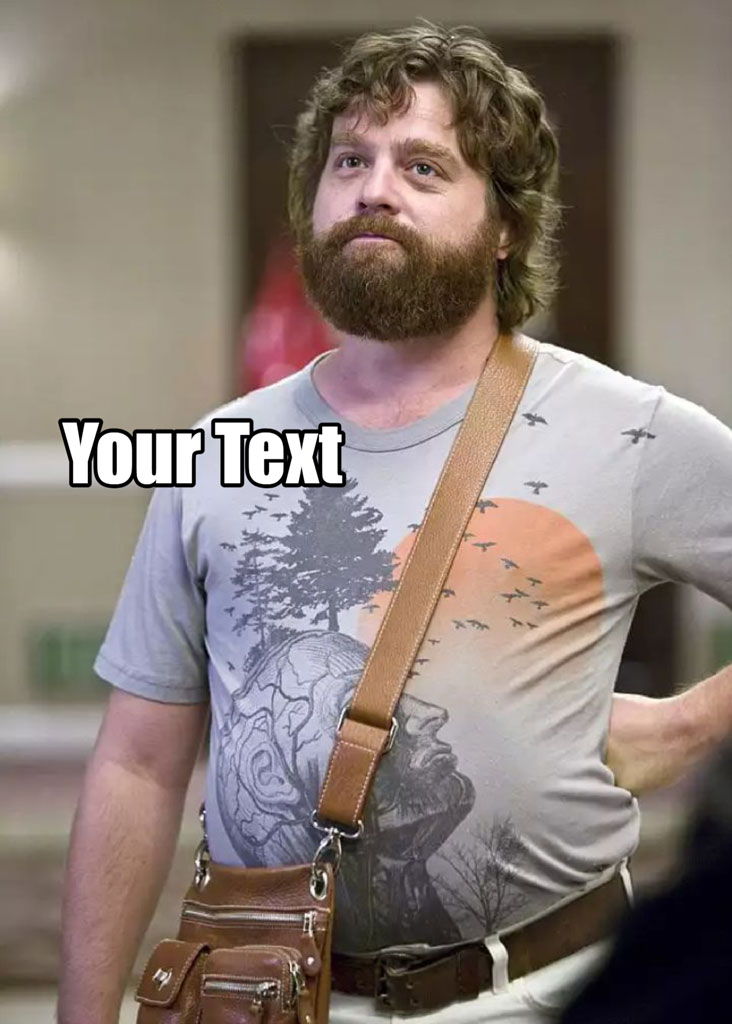 Man with a thoughtful expression and a customizable text overlay