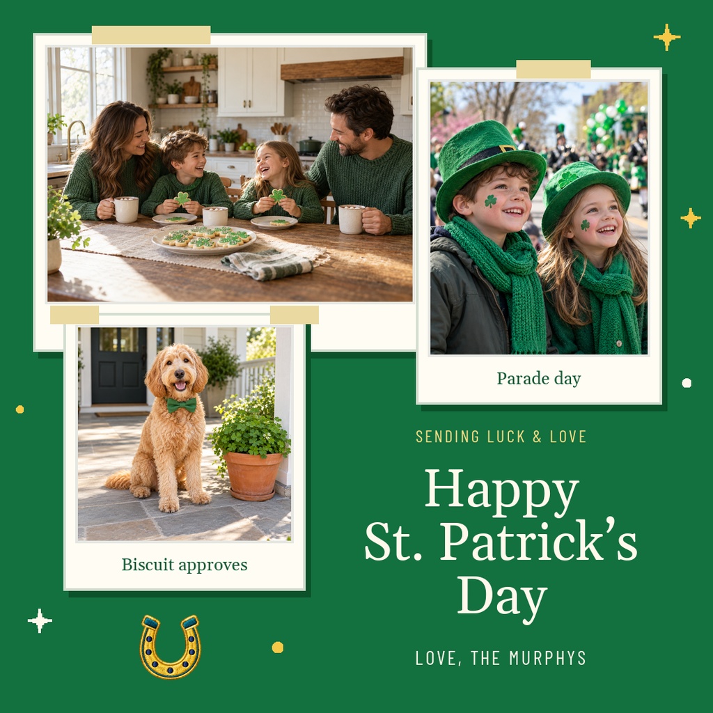 Preview for Happy St. Patrick's Day From Us Square Post Template