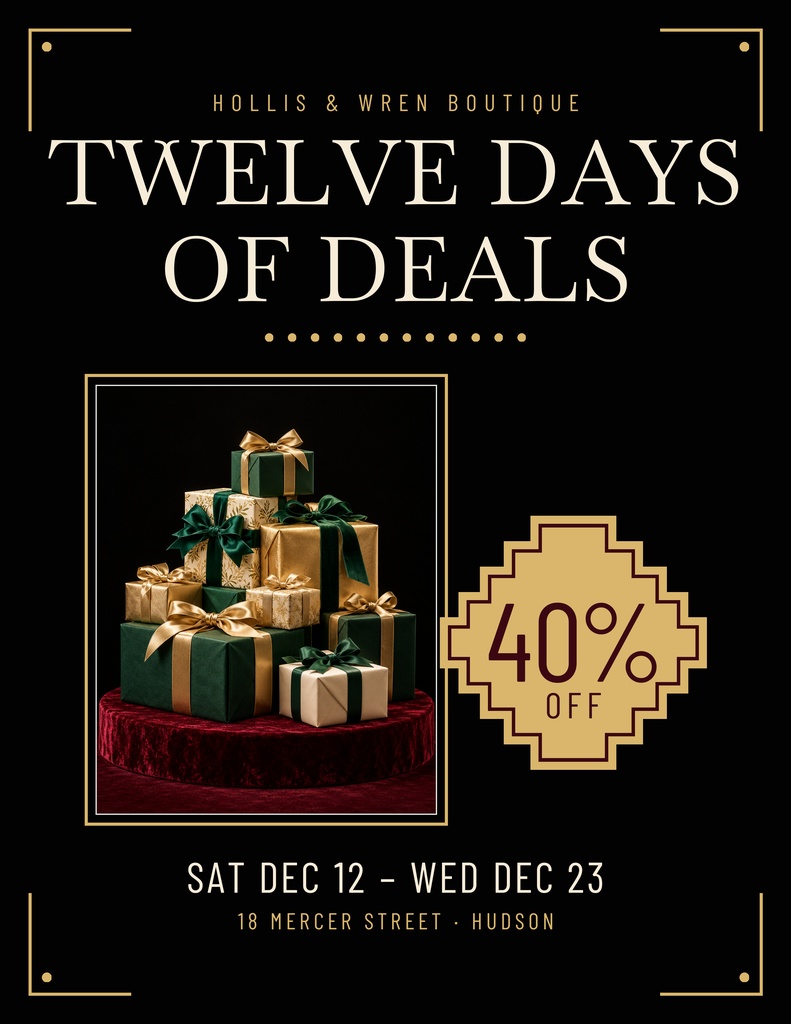 Preview for Twelve Days Of Deals Letter Flyer Template