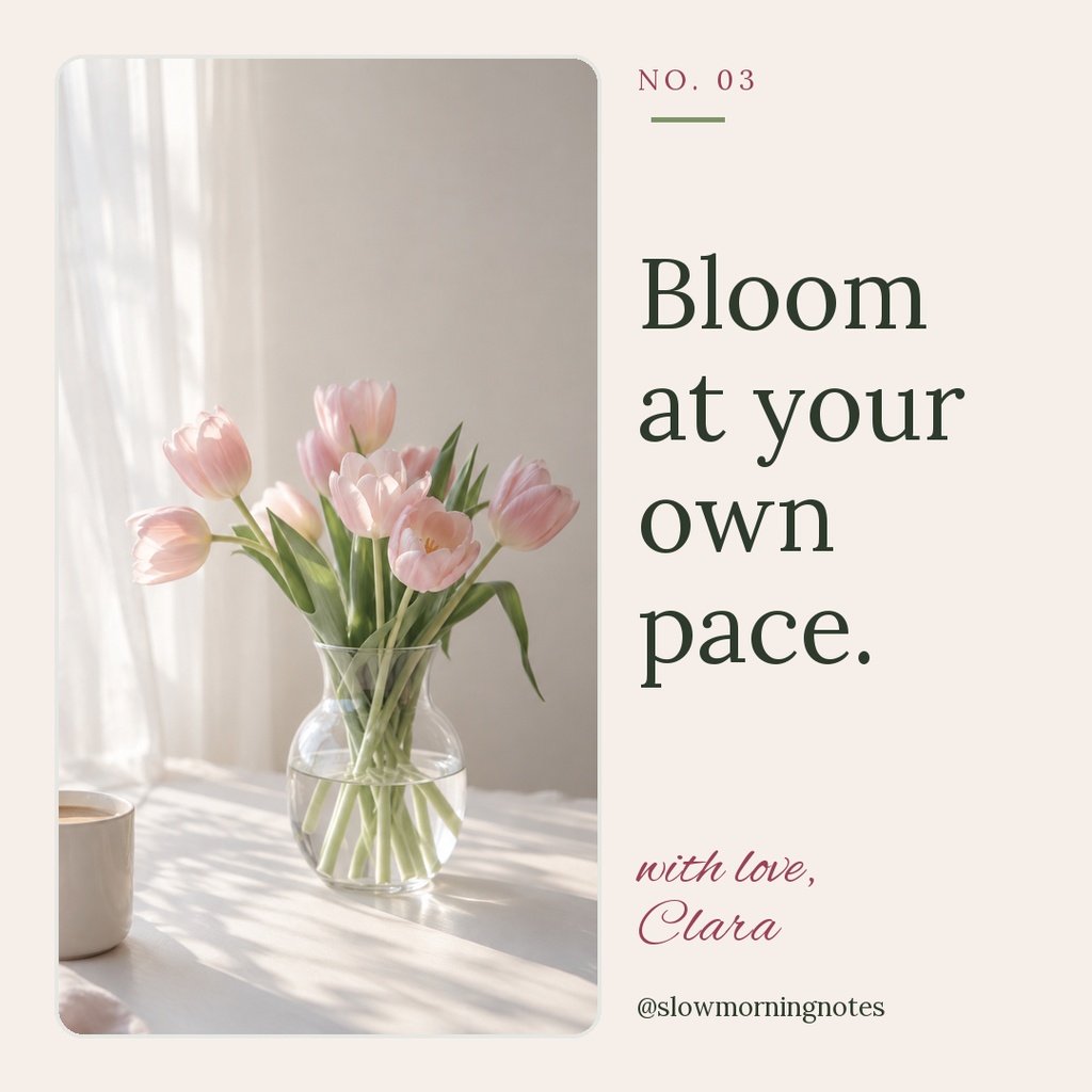 Preview for Slow Spring Mornings Square Post Template