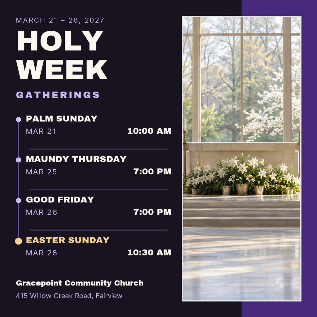 Preview for Holy Week Gatherings Square Post Template