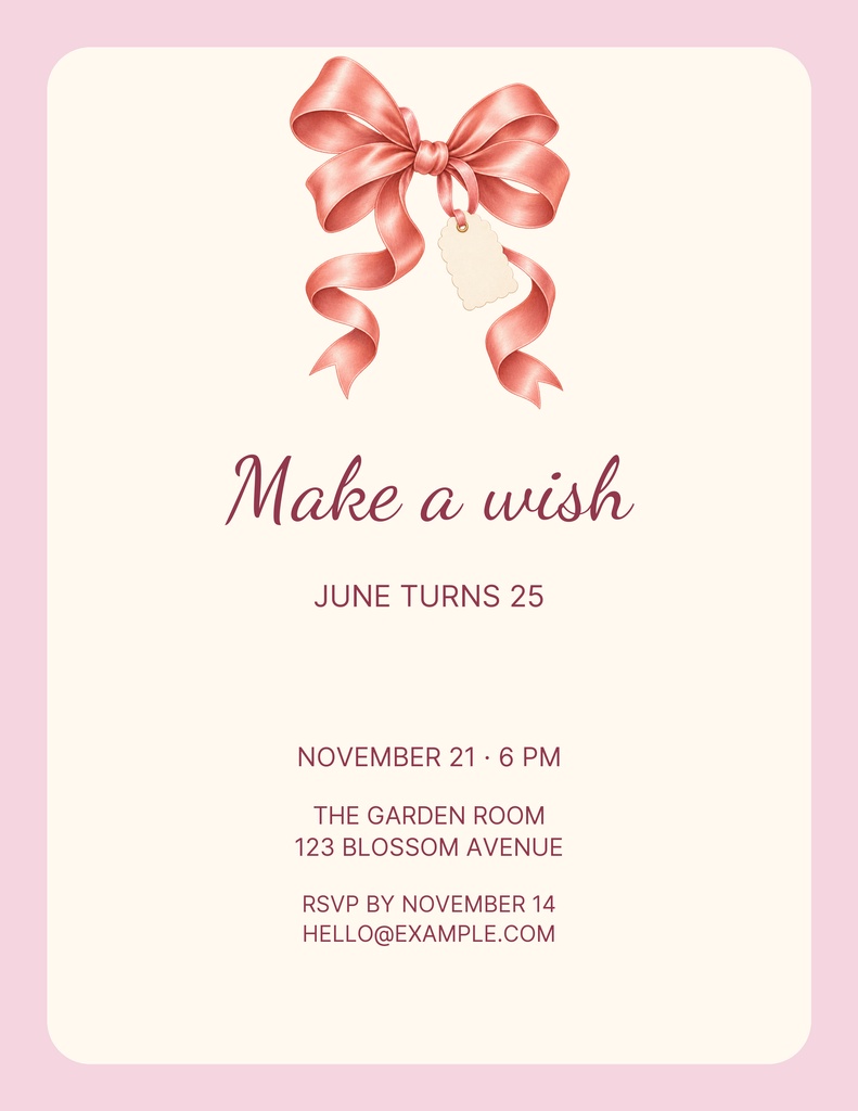 Preview for Ribbon Wish Letter Flyer Template