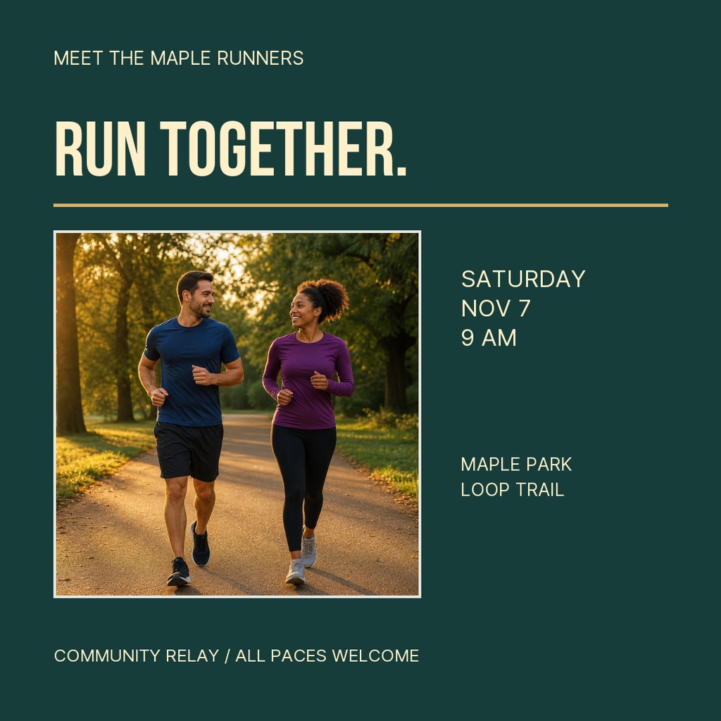 Preview for Meet The Maple Runners Square Post Template