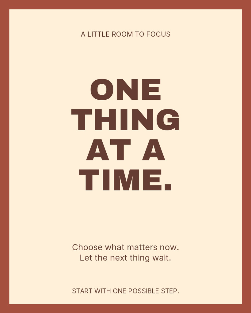 Preview for One Thing At A Time Portrait Post Template