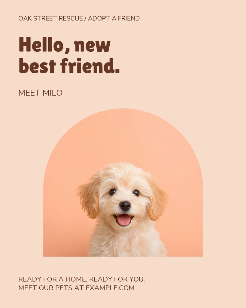 Preview for Hello, New Best Friend Portrait Post Template