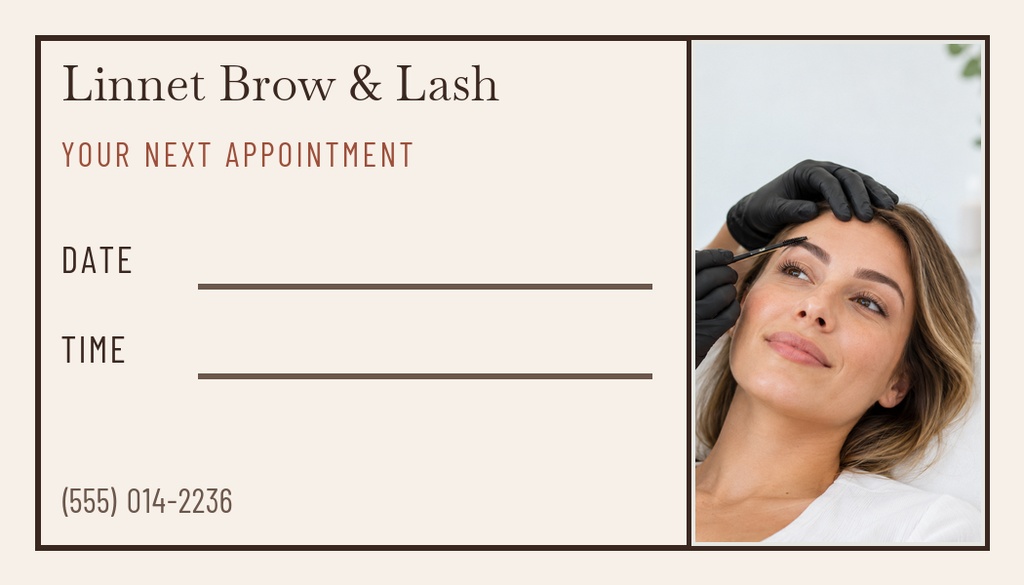 Preview for New Year, New Brows Appointment Card Template