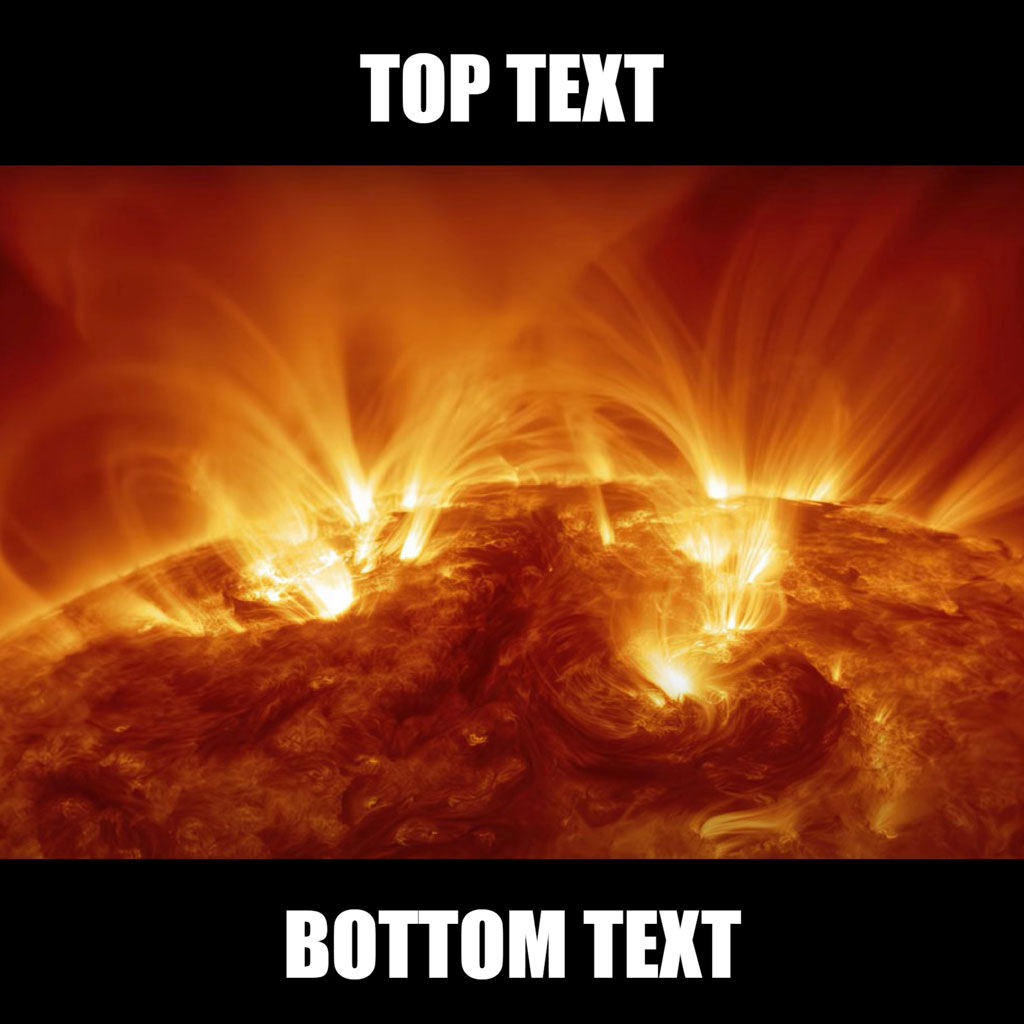 Image of a solar flare with bright orange and yellow flames erupting from the surface.