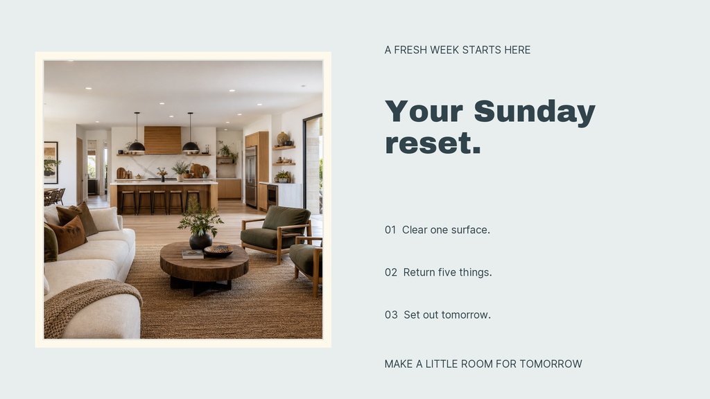 Preview for The Sunday Reset Landscape Graphic Template