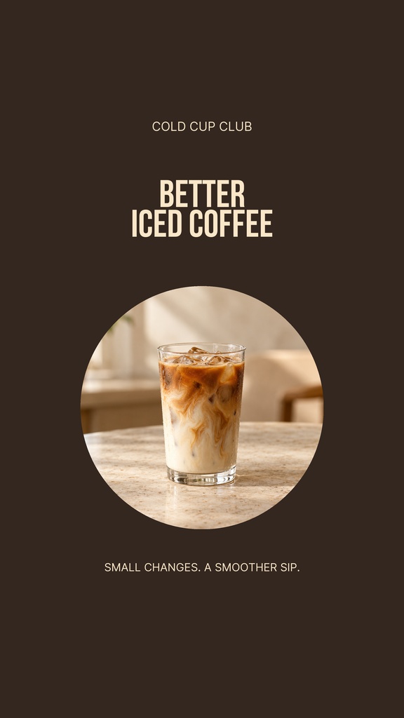Preview for Cold Cup Club Static Reel Cover Template