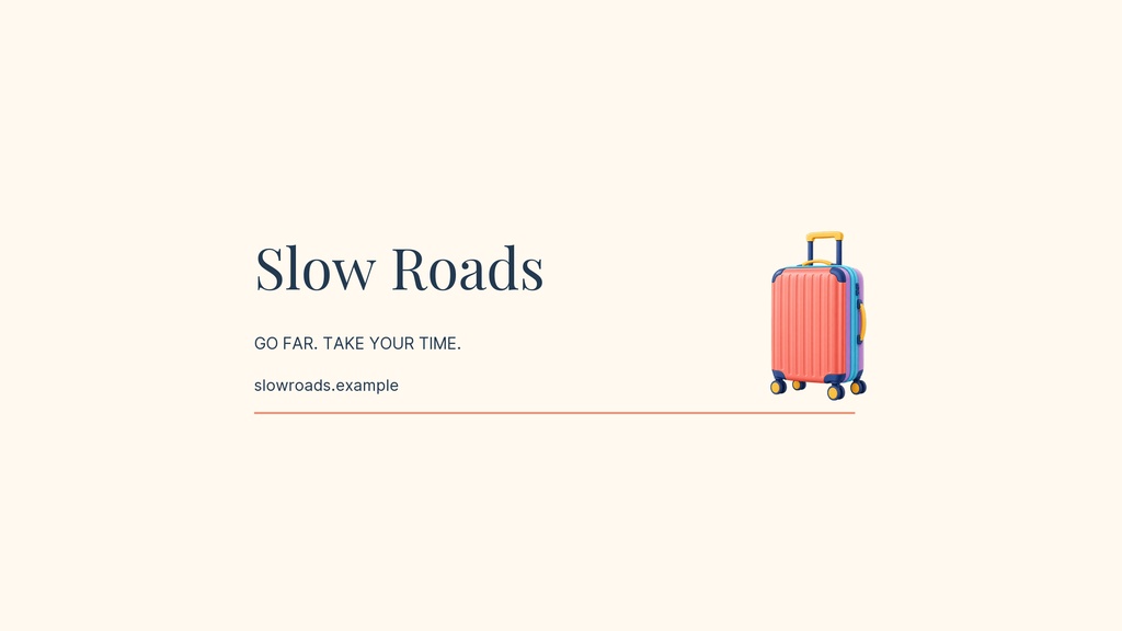 Preview for Slow Roads Youtube Banner Template