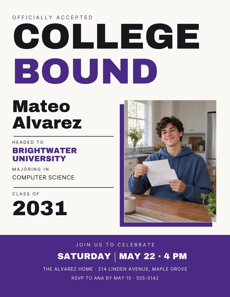 Preview for College Bound Letter Flyer Template