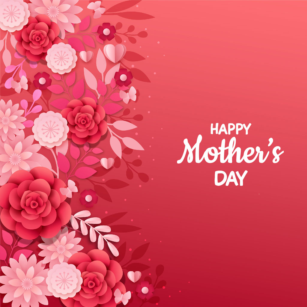 Happy Mother's Day floral background