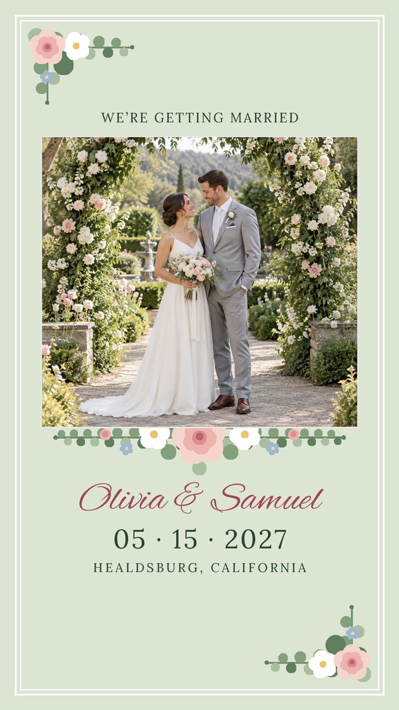 Preview for Garden Party Vows Story Opener Template