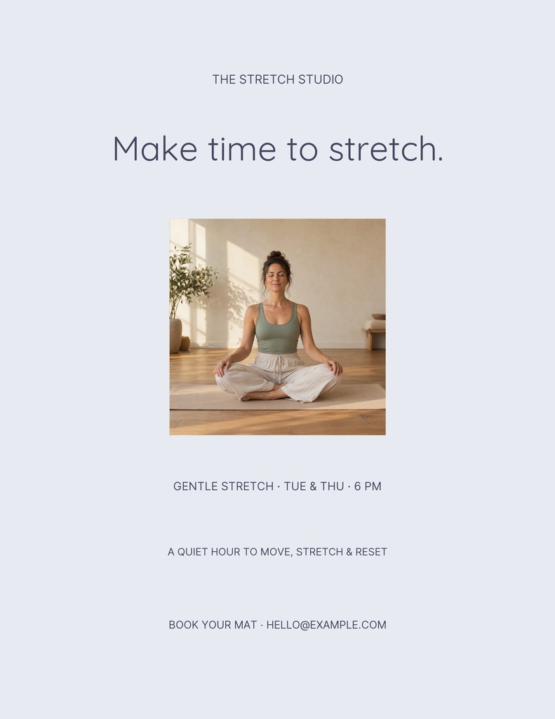Preview for The Stretch Studio Letter Flyer Template