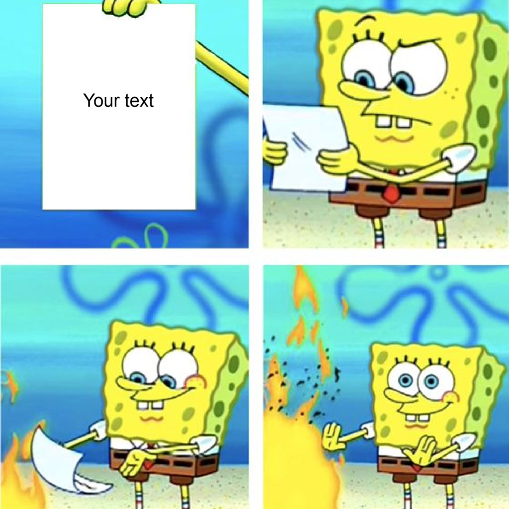 SpongeBob SquarePants meme template