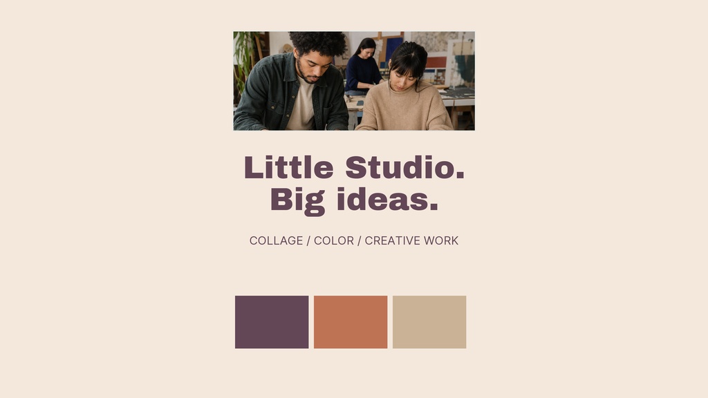Preview for Little Studio, Big Ideas Youtube Banner Template