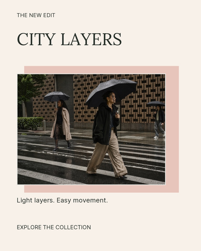 Preview for City Layers Portrait Post Template