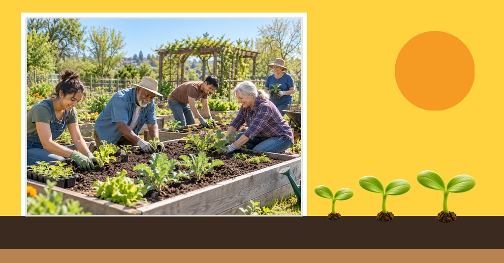 Community Garden Workday Event Cover Template - Design Templates