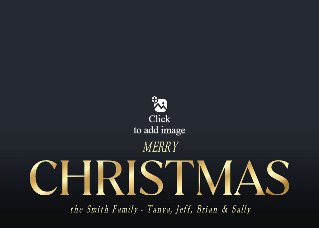 The Smith Family posing together in a wooded area for a Christmas card