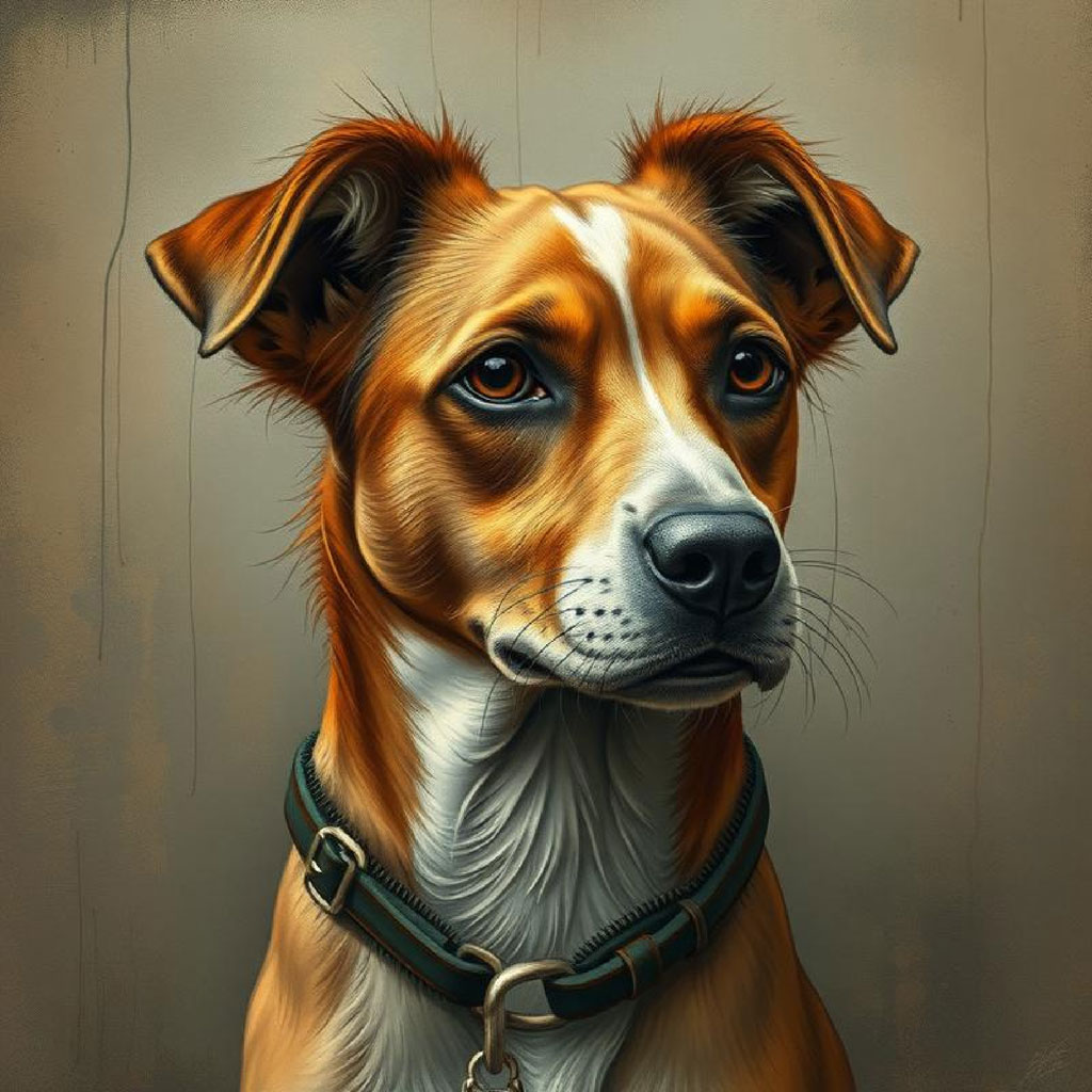 Digital art portrait of a woman with blue eyes and red lips