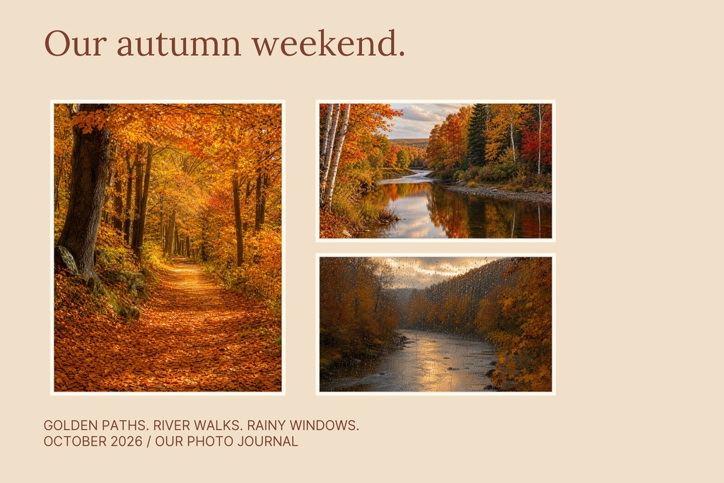 Preview for Our Autumn Weekend Landscape Collage Template