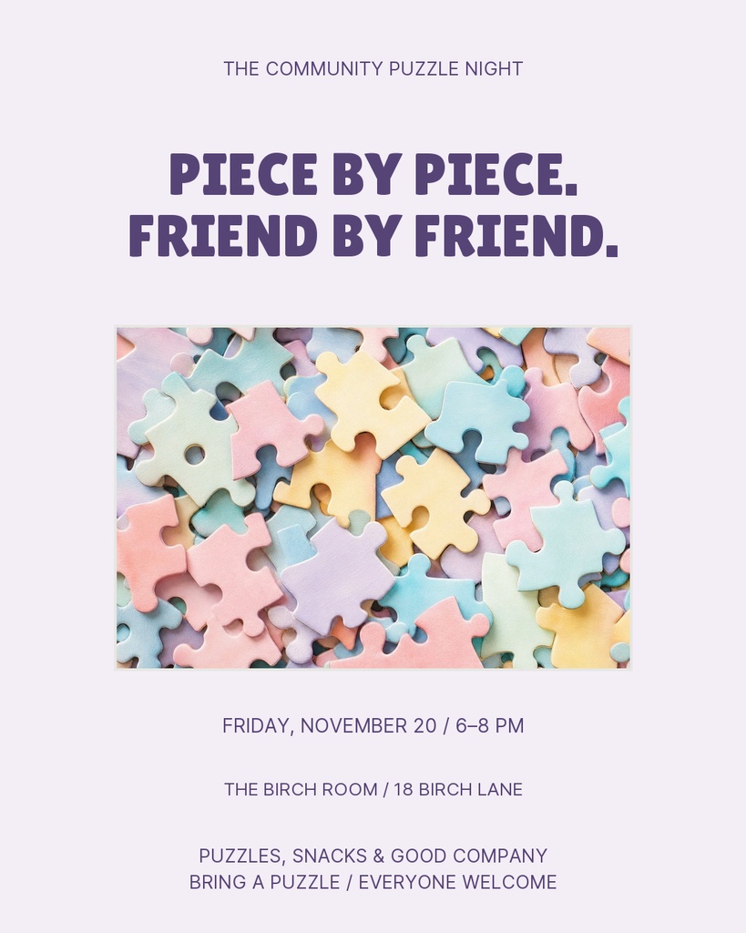 Preview for The Community Puzzle Night Portrait Post Template