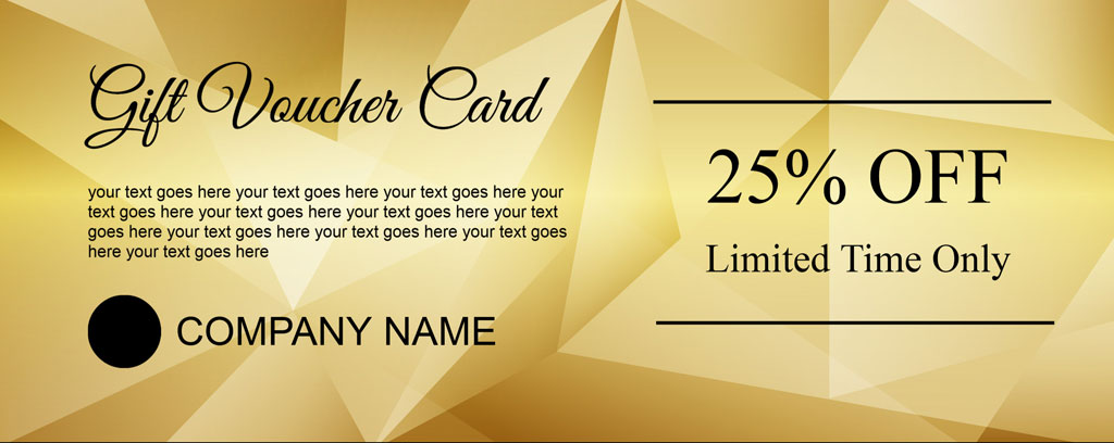 Gift Voucher Card with 25% Off