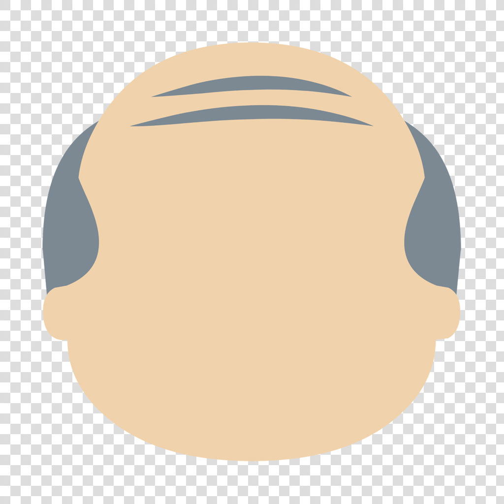 Illustration of a balding man's head