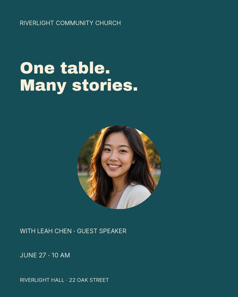 Preview for One Table, Many Stories Portrait Post Template