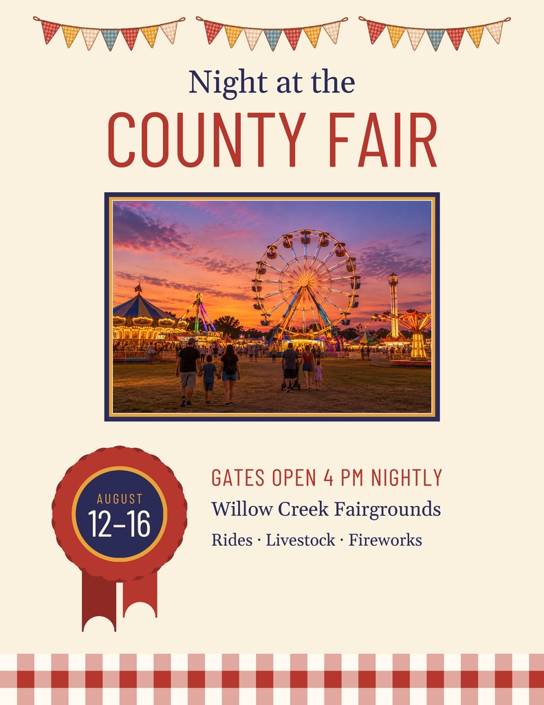 Preview for Night At The County Fair Letter Flyer Template